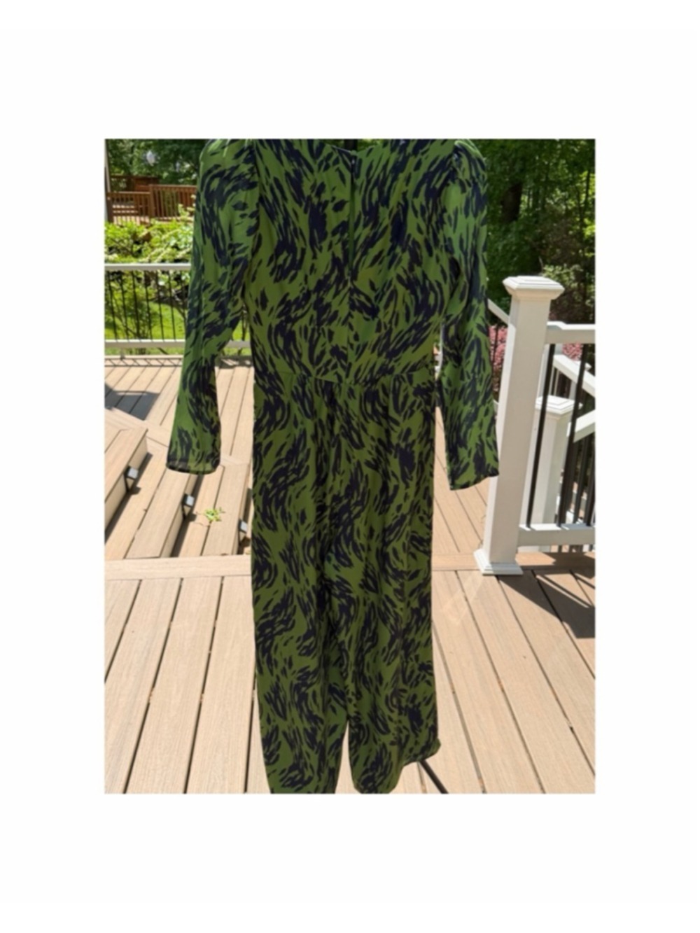 Ali & Jay Green Navy Abstract Print Jumpsuit Size S - NWT